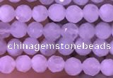 CTG832 15.5 inches 4mm faceted round tiny white moonstone beads