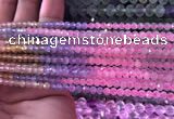 CTG838 15.5 inches 3mm faceted round tiny morganite beads