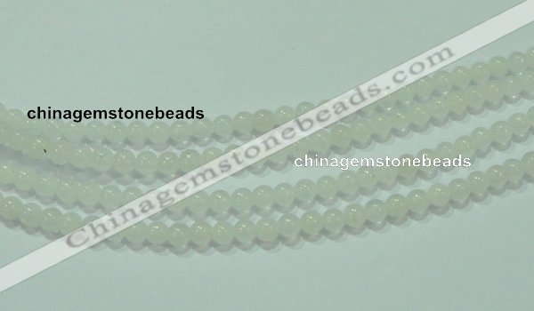 CTG84 15.5 inches 3mm round tiny white jade beads wholesale