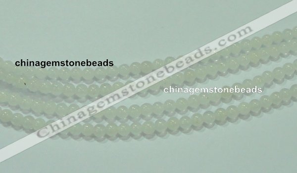 CTG84 15.5 inches 3mm round tiny white jade beads wholesale