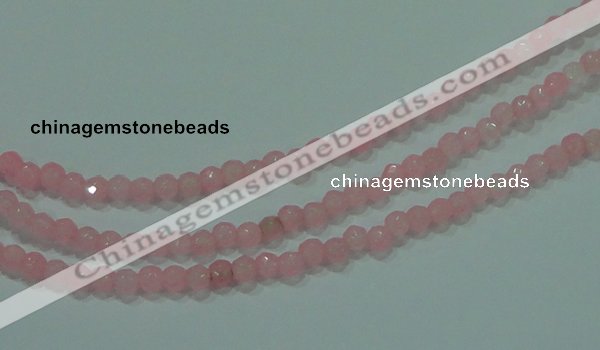 CTG86 15.5 inches 3mm faceted round tiny dyed white jade beads wholesale