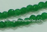 CTG87 15.5 inches 3mm faceted round tiny dyed white jade beads wholesale