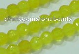 CTG88 15.5 inches 3mm faceted round tiny yellow agate beads wholesale