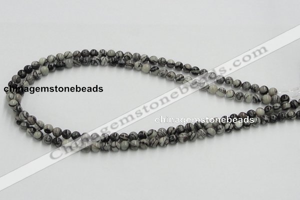 CTJ02 16 inches 6mm round black water jasper beads wholesale