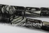 CTJ203 15.5 inches 12*20mm tube black water jasper beads wholesale