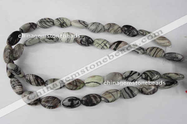 CTJ210 15.5 inches 12*20mm marquise black water jasper beads wholesale