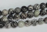 CTJ26 15.5 inches 10mm round black water jasper beads wholesale