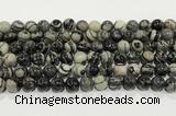 CTJ412 15.5 inches 8mm round black water jasper gemstone beads wholesale