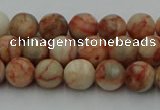 CTJ701 15.5 inches 6mm round red net jasper beads wholesale