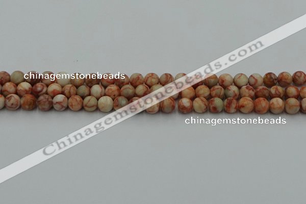 CTJ701 15.5 inches 6mm round red net jasper beads wholesale