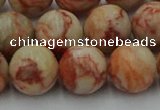 CTJ704 15.5 inches 12mm round red net jasper beads wholesale