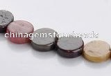 CTO01 9mm multicolored coin natural tourmaline beads Wholesale