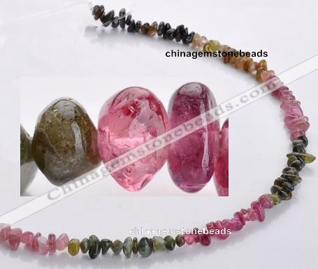 CTO03 15.5 inches 4*7mm freeform natural tourmaline chips beads