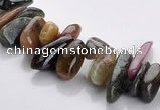 CTO04 15.5 inches 5*13mm freeform natural tourmaline chips beads