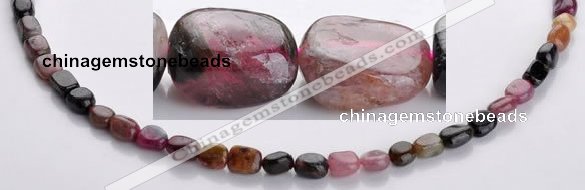 CTO07 5*8mm 15.5 inches freeform natural tourmaline beads