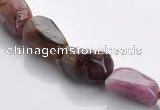CTO08 15.5 inches 8*12mm freeform natural tourmaline beads