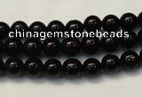 CTO102 15.5 inches 8mm round natural black tourmaline beads