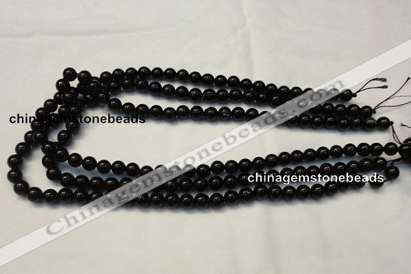 CTO102 15.5 inches 8mm round natural black tourmaline beads