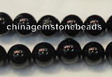 CTO104 15.5 inches 12mm round natural black tourmaline beads