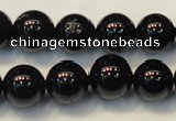 CTO105 15.5 inches 14mm round natural black tourmaline beads