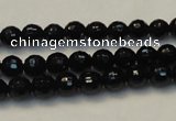 CTO108 15.5 inches 8mm faceted round natural black tourmaline beads