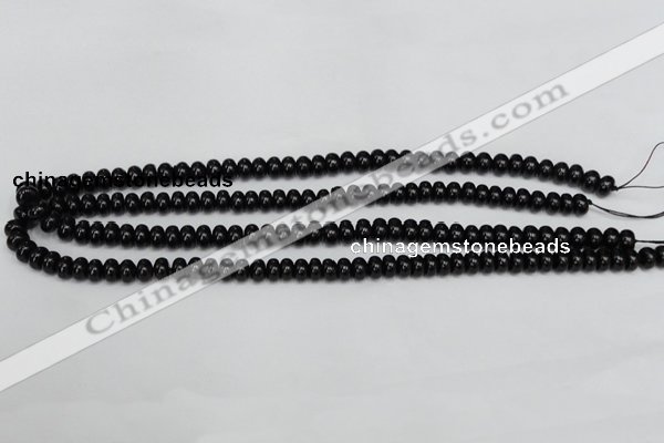 CTO117 15.5 inches 5*8mm rondelle black tourmaline beads
