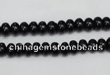 CTO118 15.5 inches 6*10mm rondelle black tourmaline beads