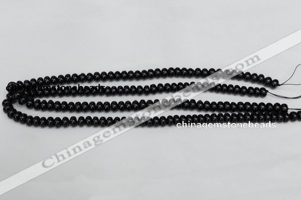 CTO119 15.5 inches 7*11mm rondelle black tourmaline beads