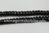 CTO121 15.5 inches 3*6mm rondelle black tourmaline beads
