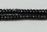 CTO122 15.5 inches 4*8mm rondelle black tourmaline beads