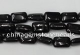 CTO124 15.5 inches 8*12mm rectangle black tourmaline beads