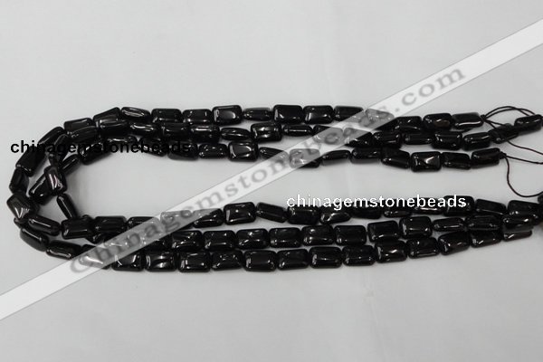 CTO126 15.5 inches 12*16mm rectangle black tourmaline beads