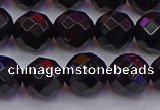 CTO138 15.5 inches 10mm faceted round black tourmaline beads