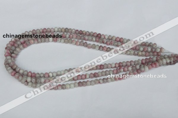 CTO201 15.5 inches 5*10mm rondelle pink tourmaline gemstone beads