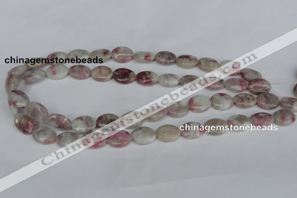 CTO204 15.5 inches 12*16mm oval pink tourmaline gemstone beads