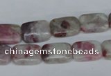 CTO209 15.5 inches 8*12mm rectangle pink tourmaline gemstone beads