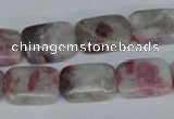 CTO210 15.5 inches 12*16mm rectangle pink tourmaline gemstone beads