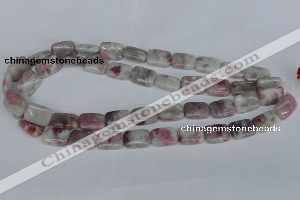 CTO210 15.5 inches 12*16mm rectangle pink tourmaline gemstone beads