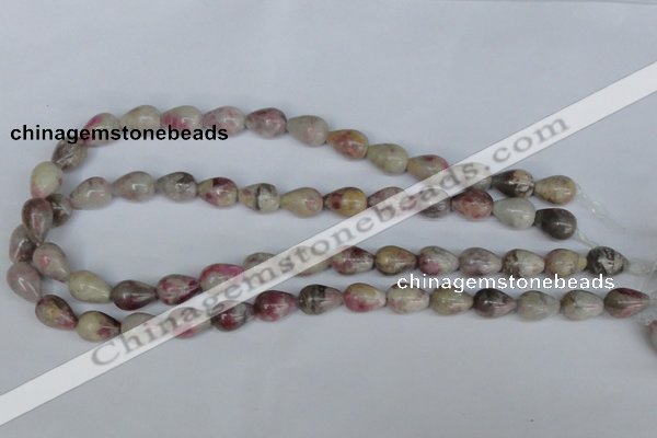 CTO218 15.5 inches 10*14mm teardrop pink tourmaline gemstone beads