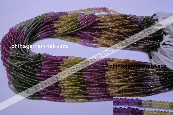 CTO301 15.5 inches 1.5*2.2mm faceted rondelle tourmaline beads