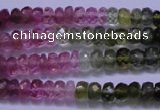 CTO303 15.5 inches 2.5*4mm faceted rondelle tourmaline beads