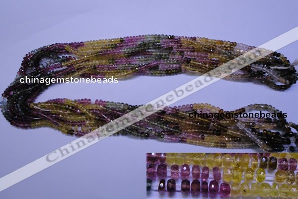 CTO304 15.5 inches 2.5*4mm faceted rondelle tourmaline beads