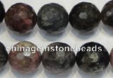 CTO32 15.5 inches 16mm faceted round natural tourmaline beads