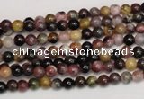 CTO355 15.5 inches 4mm round natural tourmaline gemstone beads