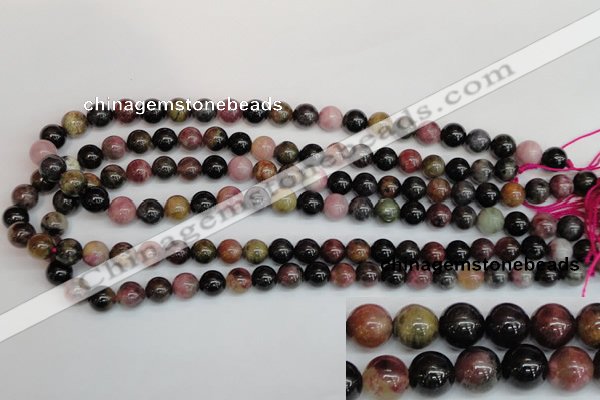 CTO358 15.5 inches 9mm round natural tourmaline gemstone beads