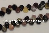 CTO37 15.5 inches 5*8mm flat teardrop natural tourmaline beads