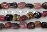 CTO381 15.5 inches 7*9mm natural tourmaline nuggets beads