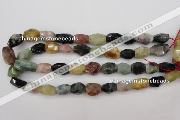 CTO384 15.5 inches 12*16mm – 16*25mm faceted nuggets tourmaline beads