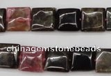 CTO388 15.5 inches 12*12mm square natural tourmaline beads wholesale