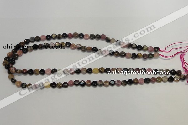 CTO39 15.5 inches 7*7mm heart natural tourmaline beads wholesale